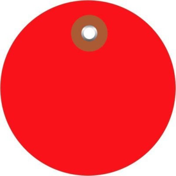 Box Packaging Plastic Circle Tags, 2" Dia., Red, 100/Pack G26070